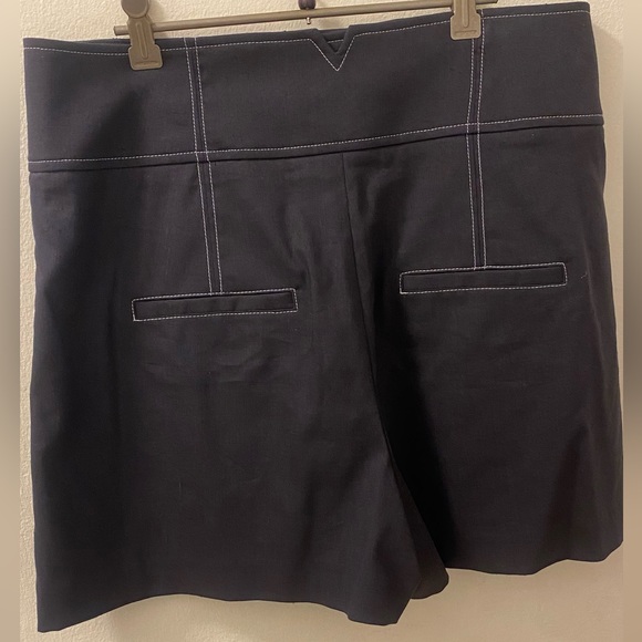 VERONICA BEARD Alicia high-rise shorts, Dark Navy size 12 - Picture 8 of 10